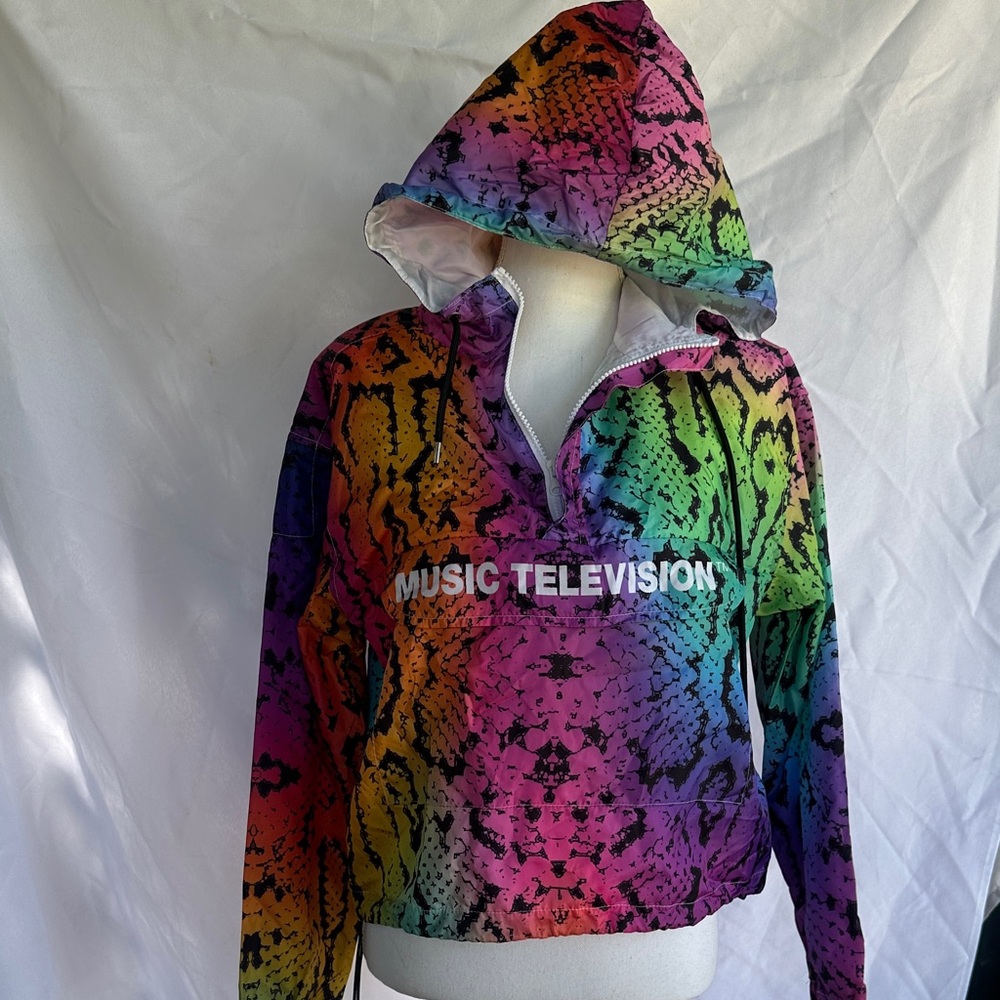 MTV Multicolor Snake Print Hoodie Jacket